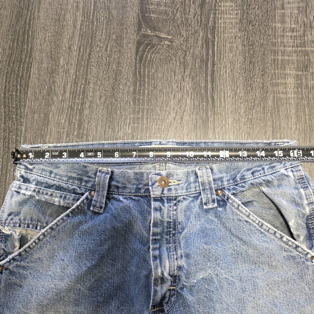 Vintage Y2k Lee Carpenter Jeans Mens 32x32 Blue Distressed Thrashed Skater - Picture 12 of 16